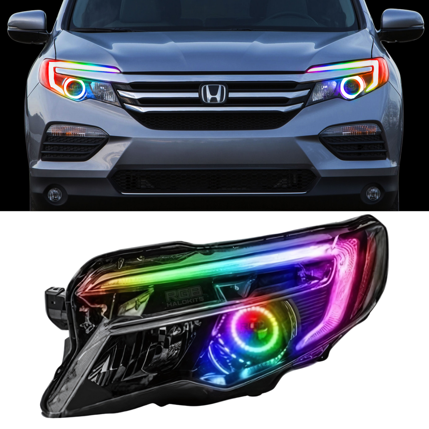 Honda Pilot Flow Series/Color Chasing DRL Boards w/ Halos (2016-2018) - image 2