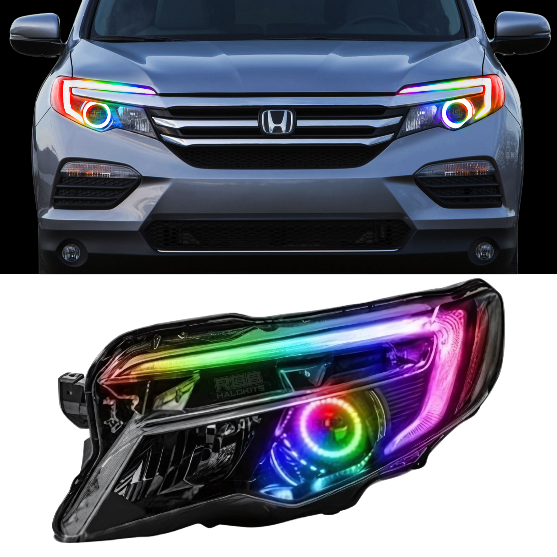 Honda Pilot Flow Series/Color Chasing DRL Boards w/ Halos (2016-2018) - image 2