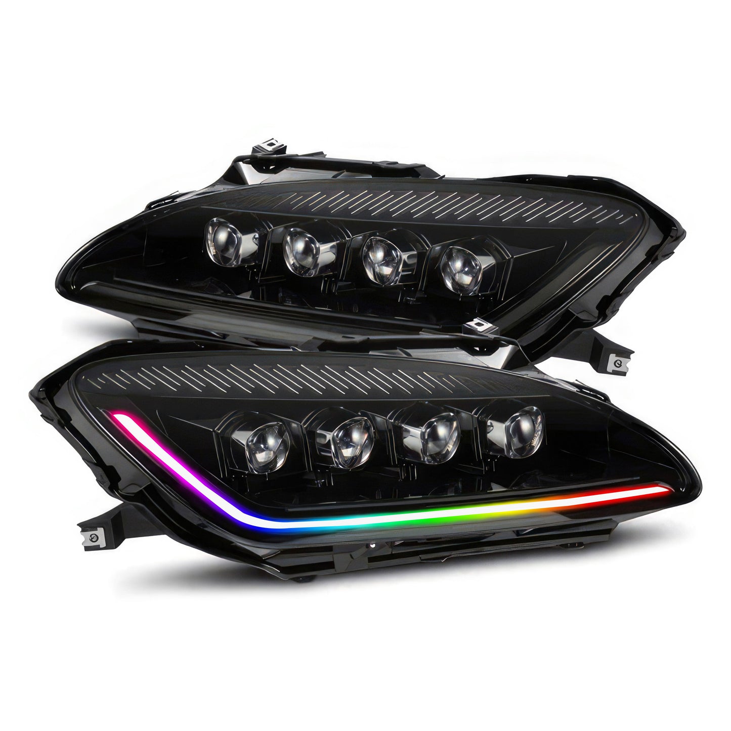 Honda S2000: Multicolor Flow Series Alphablack Headlights (1999-2009)