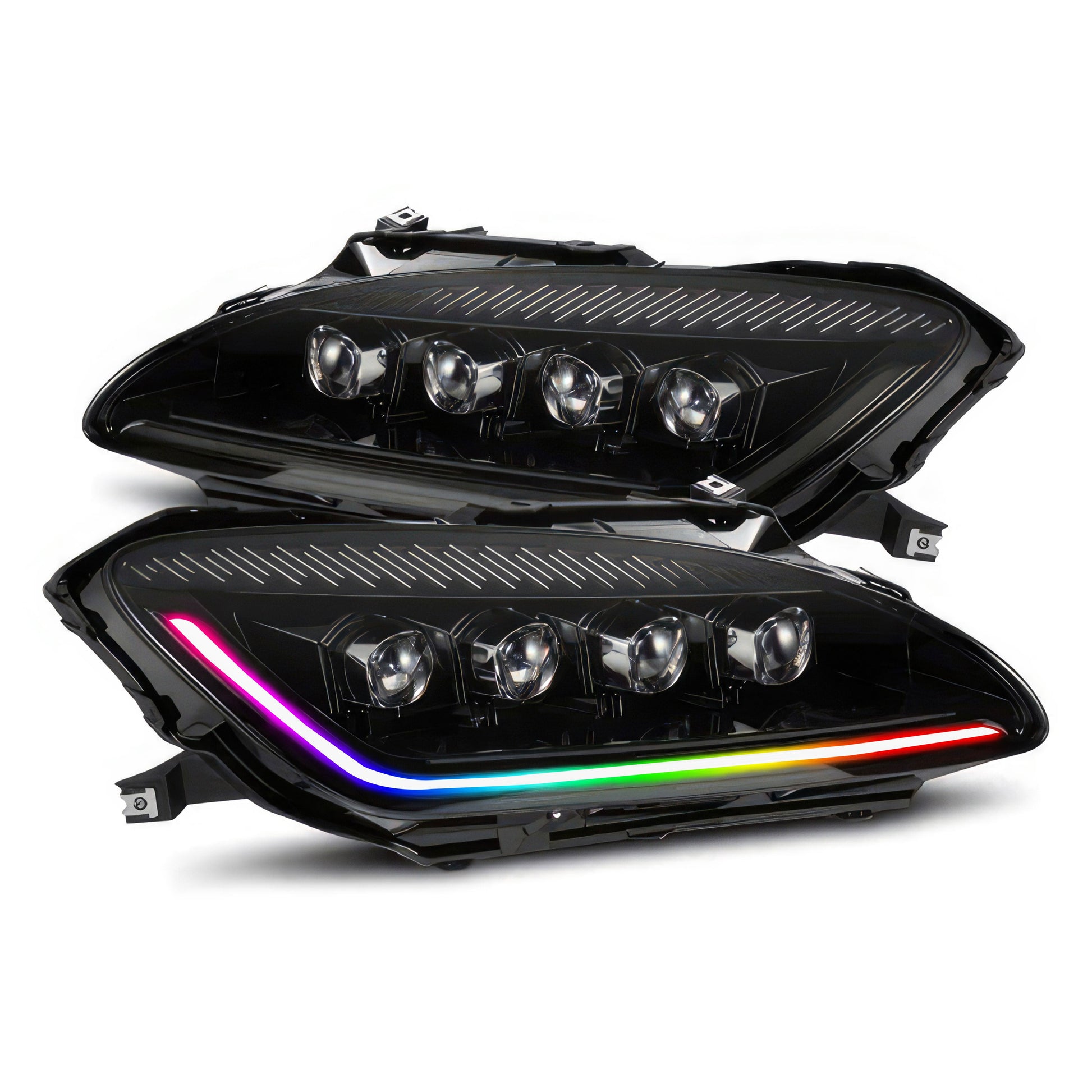 Honda S2000: Multicolor Flow Series Alphablack Headlights (1999-2009)