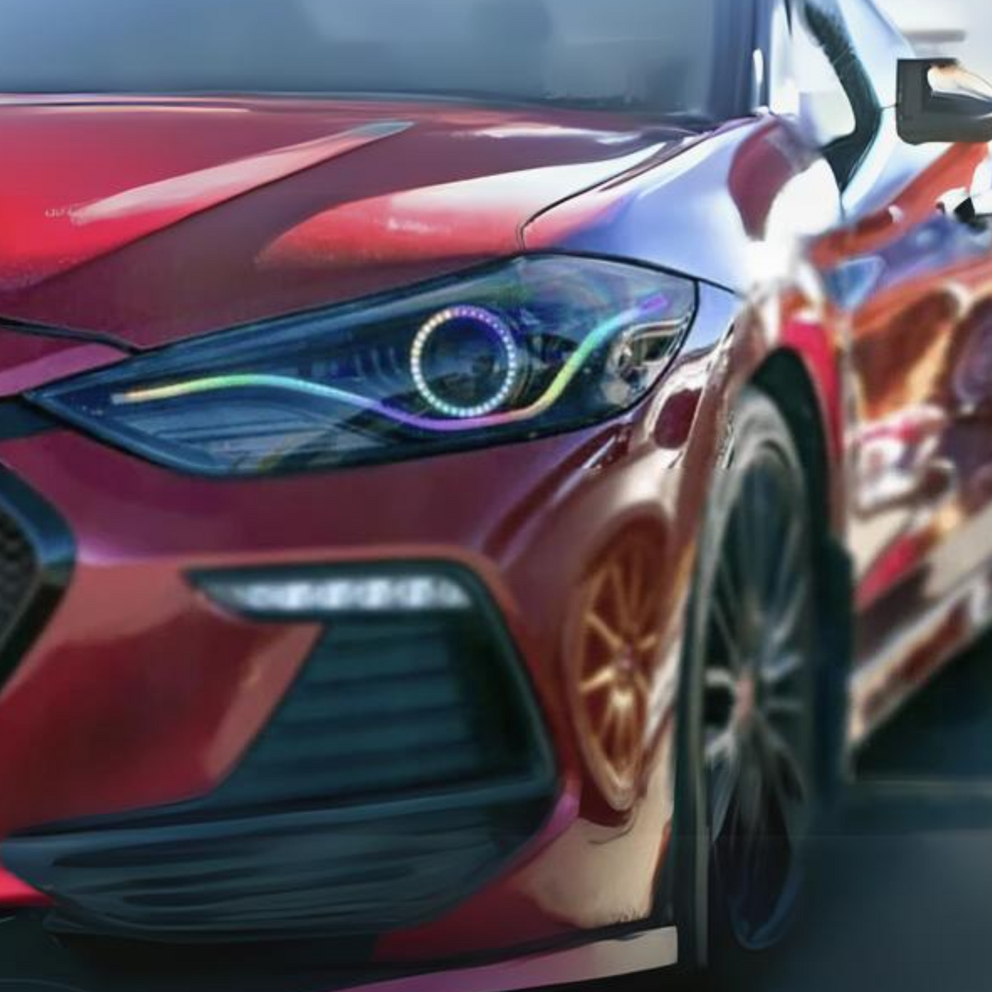 Hyundai Elantra Sport Multicolor Halo Kit (2017-2018) - image 4