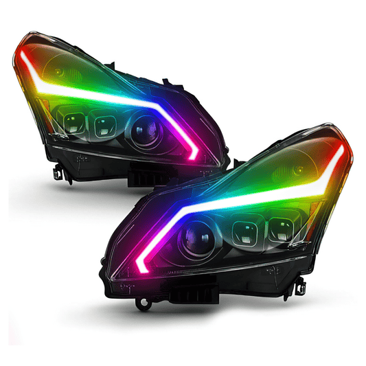 Infiniti G37: Multicolor Flow Series Headlights (2010-2013)