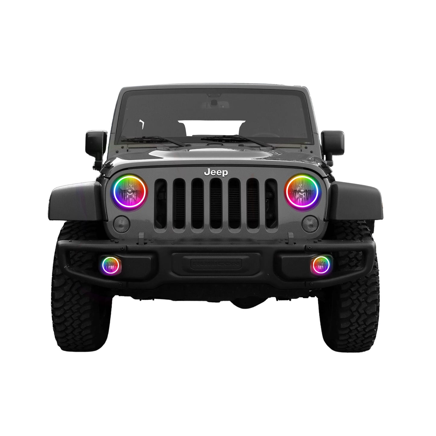 Jeep Wrangler JK Multicolor Halo Kit- Surface Mount Waterproof (2007-2017)
