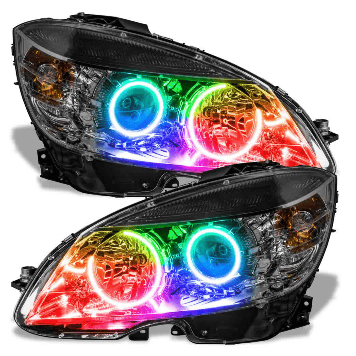 Mercedes C-Class C250 C300 C350 Multicolor Halo Kit (2008-2011) - image 2