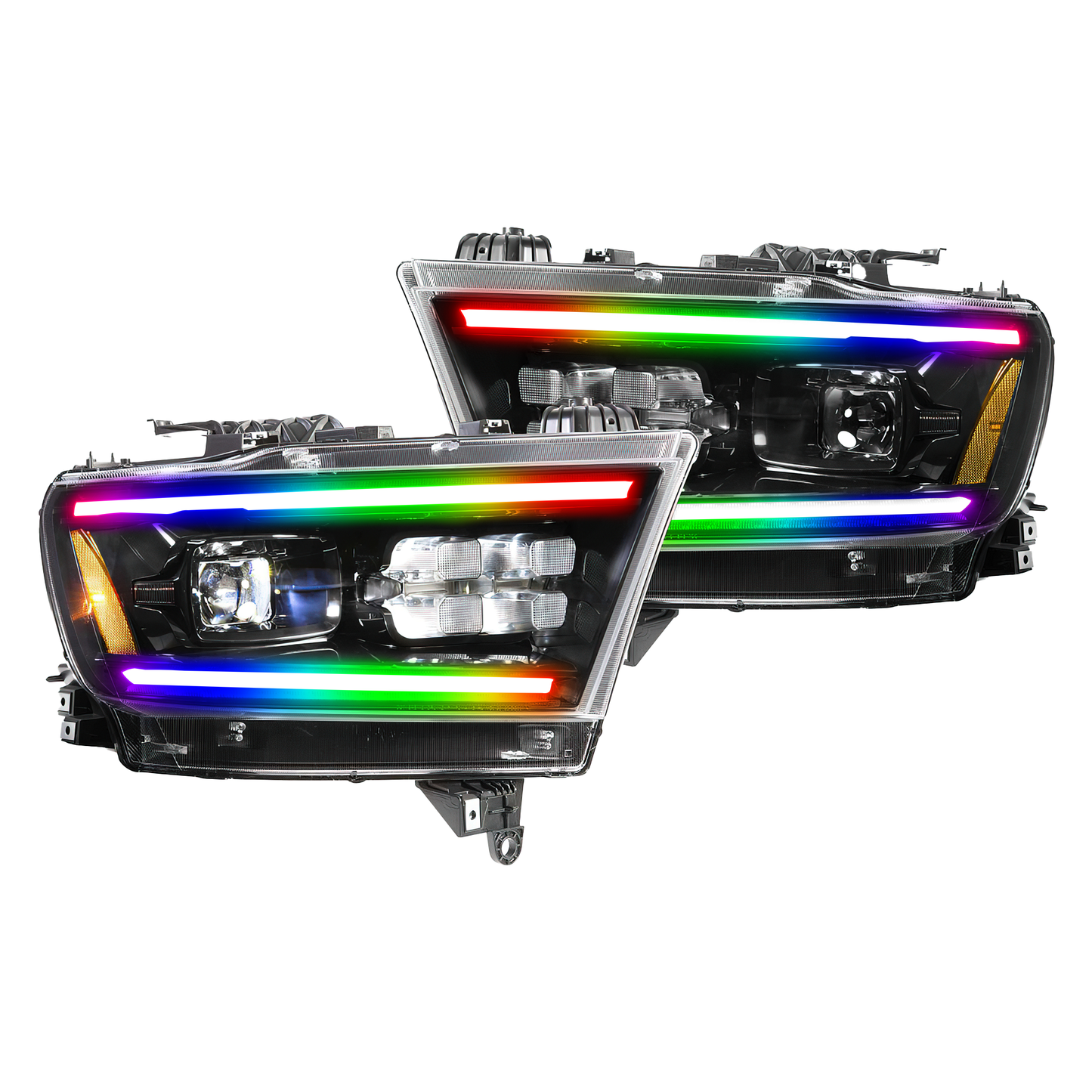 Ram 1500: Multicolor Flow Series Gen 2 Headlights (2019-2024)