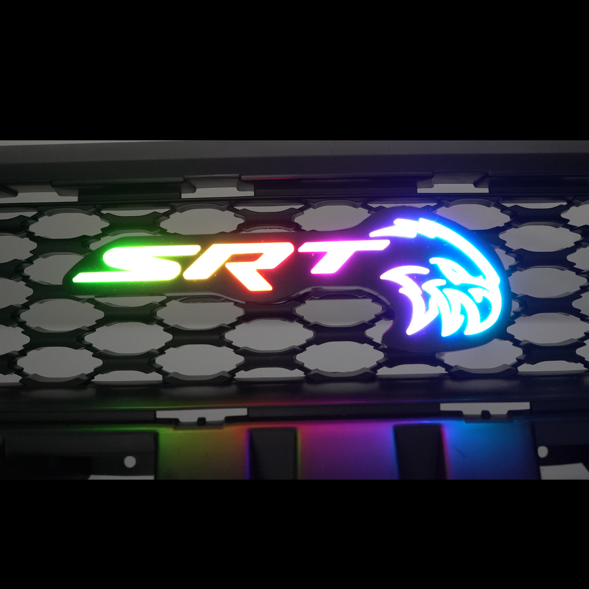 SRT Trackhawk Hellhawk LED Emblem: