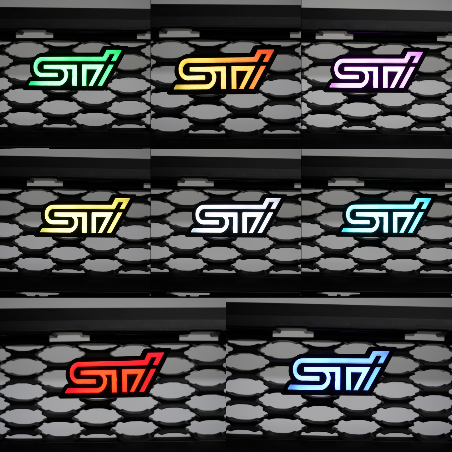 STI LED Badge: Multicolor Flow (2010-2023) - Lit Logos - image 6