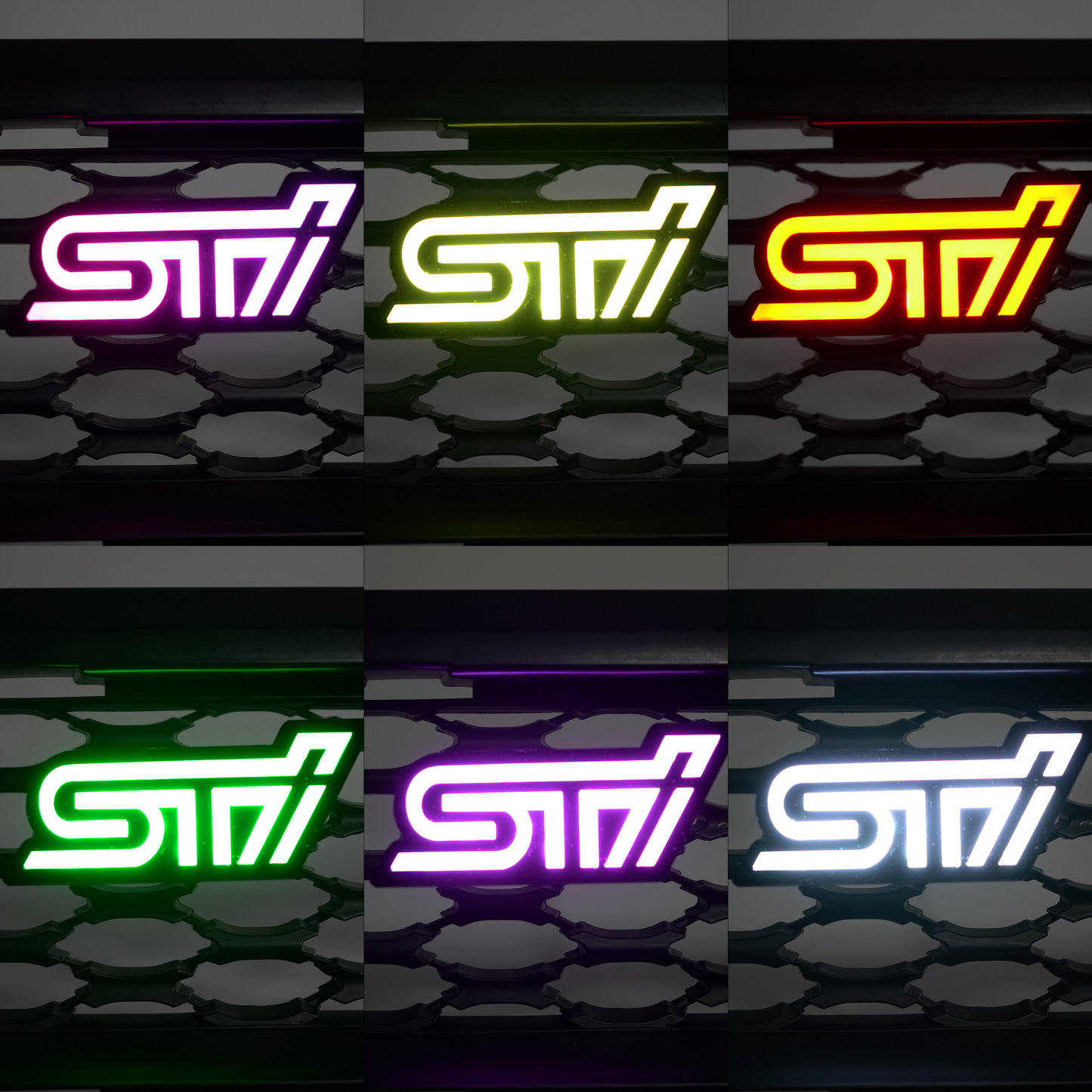 STI LED Badge: Multicolor Flow (2010-2023) - Lit Logos - image 8