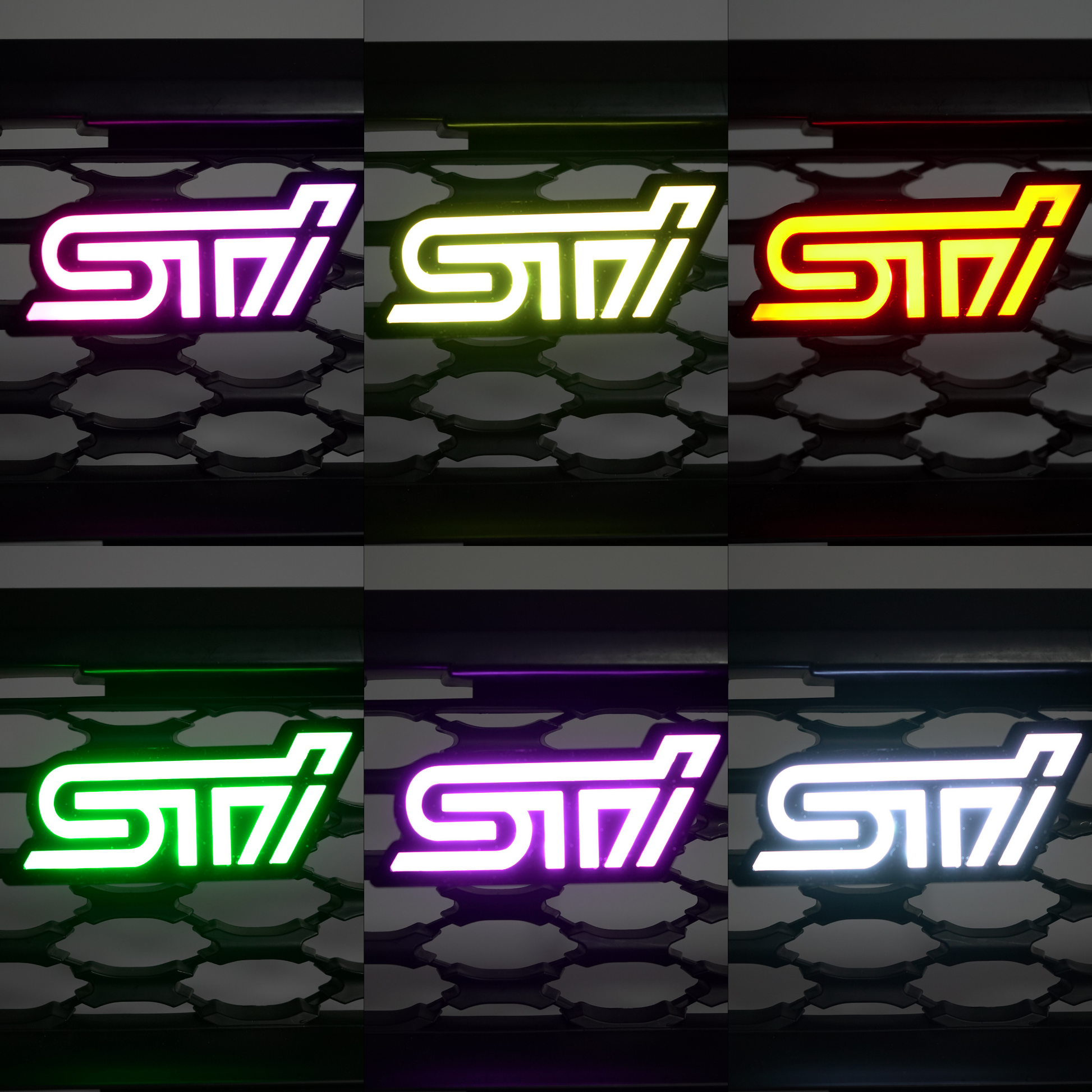 STI LED Badge: Multicolor Flow (2010-2023) - Lit Logos - image 8