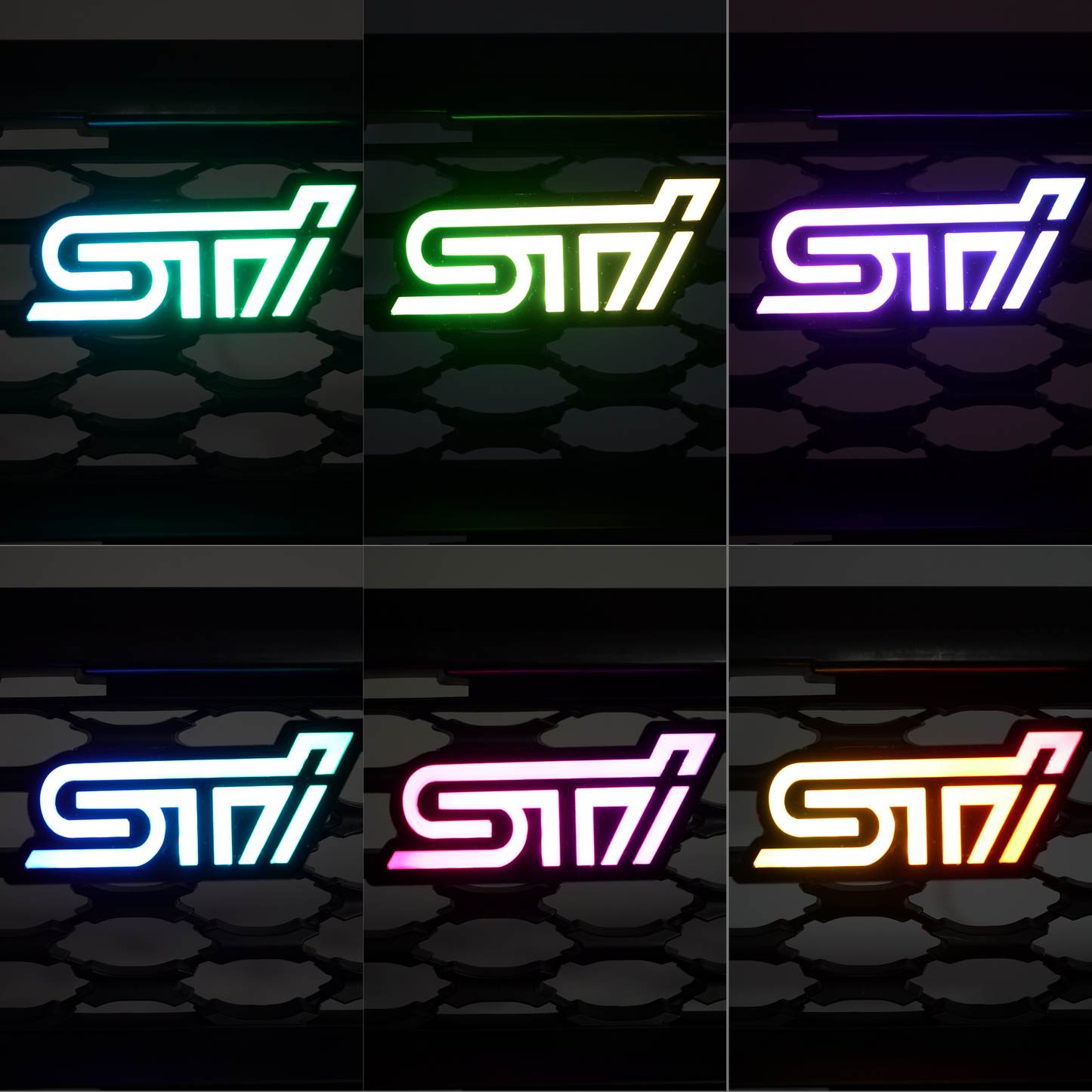 STI LED Badge: Multicolor Flow (2010-2023) - Lit Logos - image 9