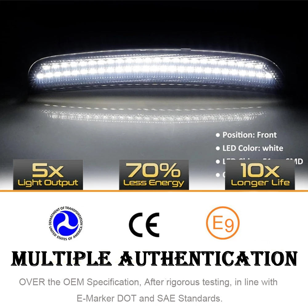 Dodge Durango white LED front side marker light output
