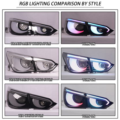 Infiniti Q50 Hawkeye tail lights lens style comparison