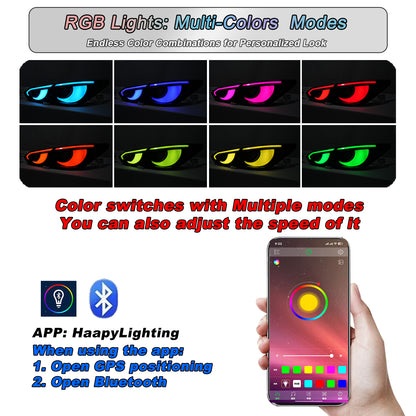 Infiniti Q50 Hawkeye RGB tail lights app control and color modes