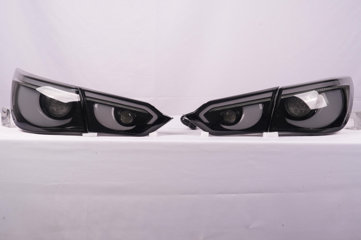 Infiniti Q50 Hawkeye style tail lights smoked lens product view