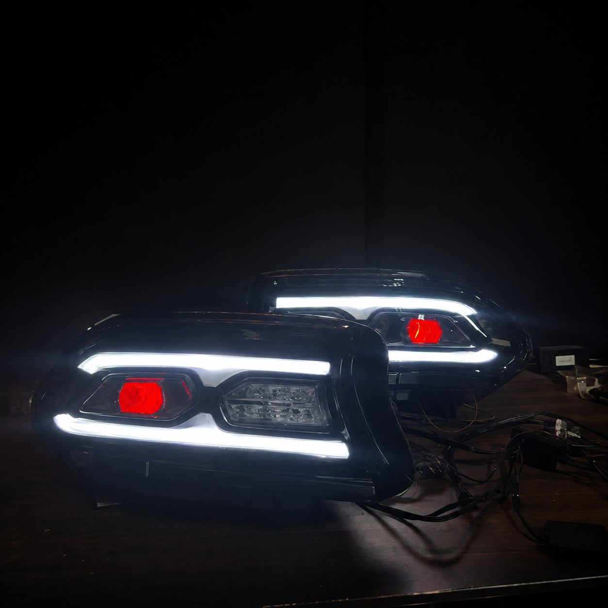 Marii Customz Dodge Charger white DRL projector headlights main photo